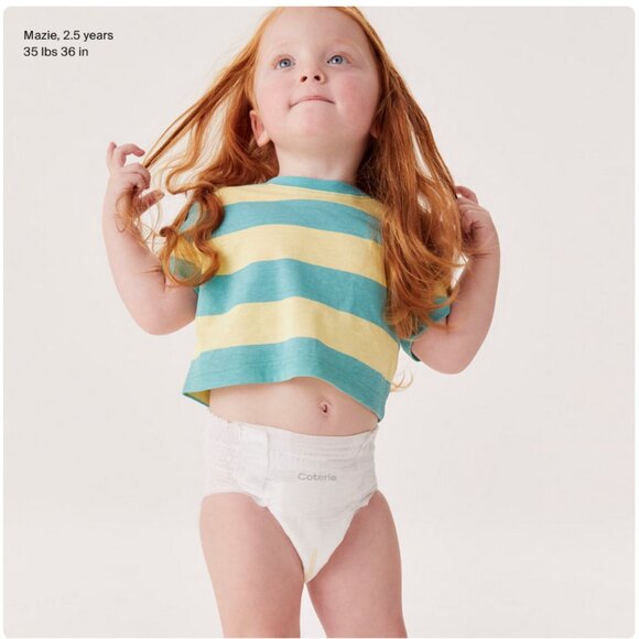 NWT ~ Coterie Diaper Pants Size 6 clean, natural & disposable 4T/5T 33-62 lbs. - Picture 7 of 14